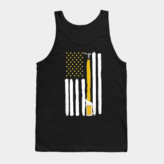 American Flag Craft Beer Brewery Oktoberfest Party Tank Top by nellieuyangela